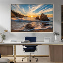 Rocky Ocean Sunset Wall Art Print – Seaside Canvas Dramatic by MyGreatCanvas | Canvas Wall Art Prints | Photo Prints & Wall Decor