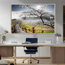 Sakura Cherry Blossom Pathway Canvas Wall Art – Tranquil