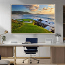 Coastal Golf Course Wall Art Canvas Print – Sunset with by MyGreatCanvas | Canvas Wall Art Prints | Photo Prints & Wall Decor