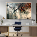 Sunlit Autumn Forest Wall Art Canvas Print – Framed Mist by MyGreatCanvas | Canvas Wall Art Prints | Photo Prints & Wall Decor