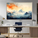 Warm Clouds Abstract Mountain Wall Art Canvas Print