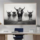 Texas Longhorn Wall Art Canvas Print, Framed Speckled Cow by MyGreatCanvas | Canvas Wall Art Prints | Photo Prints & Wall Decor