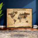 Vintage World Map Canvas Wall Art Print, Personalized by MyGreatCanvas | Canvas Wall Art Prints | Photo Prints & Wall Decor