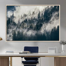 Foggy Pine Forest Wall Art – Framed Black White Nature by MyGreatCanvas | Canvas Wall Art Prints | Photo Prints & Wall Decor