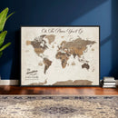 Personalized Push Pin World Map Canvas Print Custom Family by MyGreatCanvas | Canvas Wall Art Prints | Photo Prints & Wall Decor