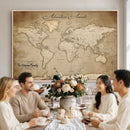 Personalized World Map Wall Art – Customizable Push Pin Map