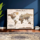 Custom Push Pin World Map Wall Art Canvas Print – by MyGreatCanvas | Canvas Wall Art Prints | Photo Prints & Wall Decor