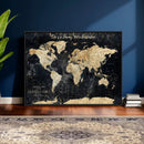 Custom Push Pin World Map Print – Personalized Canvas Wall by MyGreatCanvas | Canvas Wall Art Prints | Photo Prints & Wall Decor