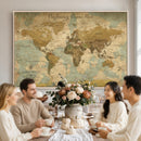 Personalized Custom World Map Wall Art Print – Add Your