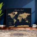 Personalized World Map Wall Art Print – Custom Push Pin by MyGreatCanvas | Canvas Wall Art Prints | Photo Prints & Wall Decor
