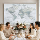Personalized Antique World Map Canvas Print – Custom Push
