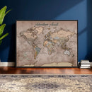 Custom Push Pin World Map Wall Art Canvas Print – by MyGreatCanvas | Canvas Wall Art Prints | Photo Prints & Wall Decor