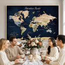 Personalized Antique World Map Canvas Print – Custom Push