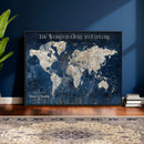 Custom Push Pin Travel Map Wall Art Canvas Print – by MyGreatCanvas | Canvas Wall Art Prints | Photo Prints & Wall Decor