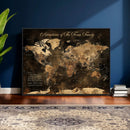 Personalized Family World Map Canvas – Custom Framed Push by MyGreatCanvas | Canvas Wall Art Prints | Photo Prints & Wall Decor