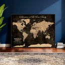 Personalized Family Adventure World Map – Custom Framed Push by MyGreatCanvas | Canvas Wall Art Prints | Photo Prints & Wall Decor