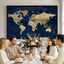 Personalized Framed Travel Tracker Map – Custom World Canvas