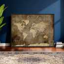 Personalized Push Pin World Map Canvas Print – Custom Framed