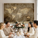 Personalized Push Pin World Map Canvas Print – Custom Framed
