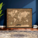 Custom Push Pin World Map Wall Art Canvas Print – Personalized Travel Tracker with Pins Framed Large for Home and Office Decor by MyGreatCanvas | Canvas Wall Art Prints | Photo Prints & Wall Decor