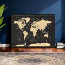 Personalized World Map Wall Art Canvas Print – Custom Push by MyGreatCanvas | Canvas Wall Art Prints | Photo Prints & Wall Decor