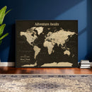 Custom Push Pin World Map Wall Art Canvas Print –
