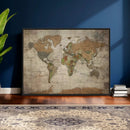 World Map Canvas Print – Framed Travel Map Wall Art for by MyGreatCanvas | Canvas Wall Art Prints | Photo Prints & Wall Decor