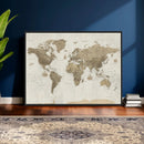 Detailed World Map Wall Art Canvas Print by MyGreatCanvas | Canvas Wall Art Prints | Photo Prints & Wall Decor