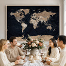 Grunge Wall Art World Map Canvas Print