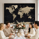 World Map Wall Art Print – Detailed Map of the World Wall