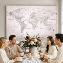 World Map Canvas Print – Detailed Map of the World Wall Art