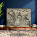 World Map Canvas Print – Detailed Map of the World Wall Art