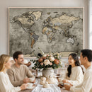 World Map Canvas Print – Detailed Map of the World Wall Art