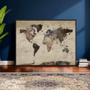 World Map Canvas Print – Detailed Map of the World Adventure