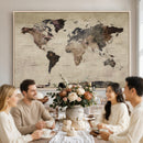 World Map Canvas Print – Detailed Map of the World Adventure