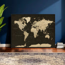 World Map Canvas Print – Framed World Map Wall Art for