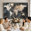 World Map Canvas Print – Detailed Map of the World Wall Art