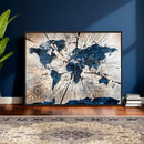 Rustic World Map Canvas Print – Framed Wall Art for Couples, by MyGreatCanvas | Canvas Wall Art Prints | Photo Prints & Wall Decor