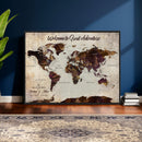 Custom Push Pin Map Wall Art Canvas Print – Personalized