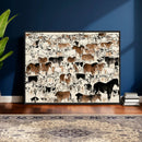 Farmhouse Animals Horse Longhorn Cow Wall Art Canvas Print - by MyGreatCanvas | Canvas Wall Art Prints | Photo Prints & Wall Decor