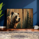 Grizzly Bear Wall Art Canvas Print, Rustic Wildlife Bear by MyGreatCanvas | Canvas Wall Art Prints | Photo Prints & Wall Decor
