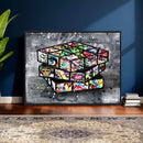 Graffiti Cube Abstract Street Art Wall Art Canvas Print by MyGreatCanvas | Canvas Wall Art Prints | Photo Prints & Wall Decor
