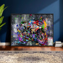 Graffiti Motorcycle Wall Art Canvas Print, Urban Street Art by MyGreatCanvas | Canvas Wall Art Prints | Photo Prints & Wall Decor