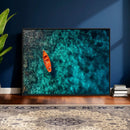 Turquoise Ocean Boat Wall Art Canvas Print by MyGreatCanvas | Canvas Wall Art Prints | Photo Prints & Wall Decor