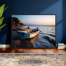 Coastal Fishing Boats Wall Art Canvas Print, Sunset Beach by MyGreatCanvas | Canvas Wall Art Prints | Photo Prints & Wall Decor