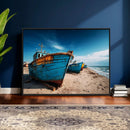 Coastal Fishing Boats Wall Art Canvas Print, Sunset Beach by MyGreatCanvas | Canvas Wall Art Prints | Photo Prints & Wall Decor