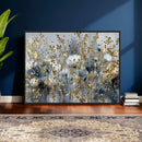 Abstract Floral Wall Art Canvas Print – Gold and Blue by MyGreatCanvas | Canvas Wall Art Prints | Photo Prints & Wall Decor