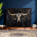 Abstract Longhorn Bull Wall Art Canvas Print – Rustic by MyGreatCanvas | Canvas Wall Art Prints | Photo Prints & Wall Decor