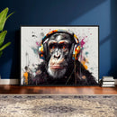 Dj Monkey Wall Art Canvas Print – Colorful Pop Art Banksy by MyGreatCanvas | Canvas Wall Art Prints | Photo Prints & Wall Decor