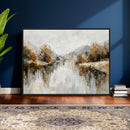 Neutral Abstract Lake Landscape Wall Art Canvas Print by MyGreatCanvas | Canvas Wall Art Prints | Photo Prints & Wall Decor